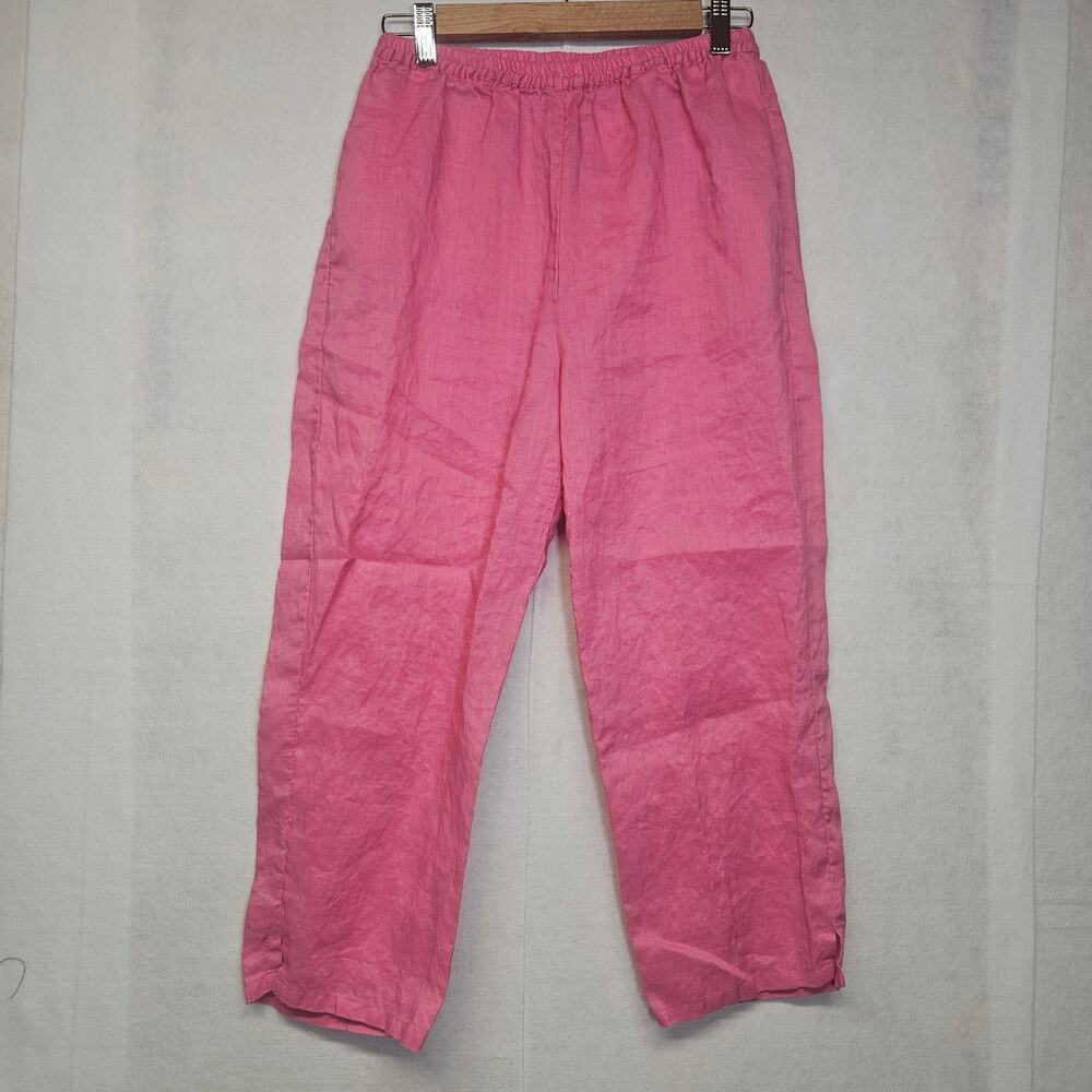 S.L.B. Pink Linen Cropped Pants - Women’s Size Small